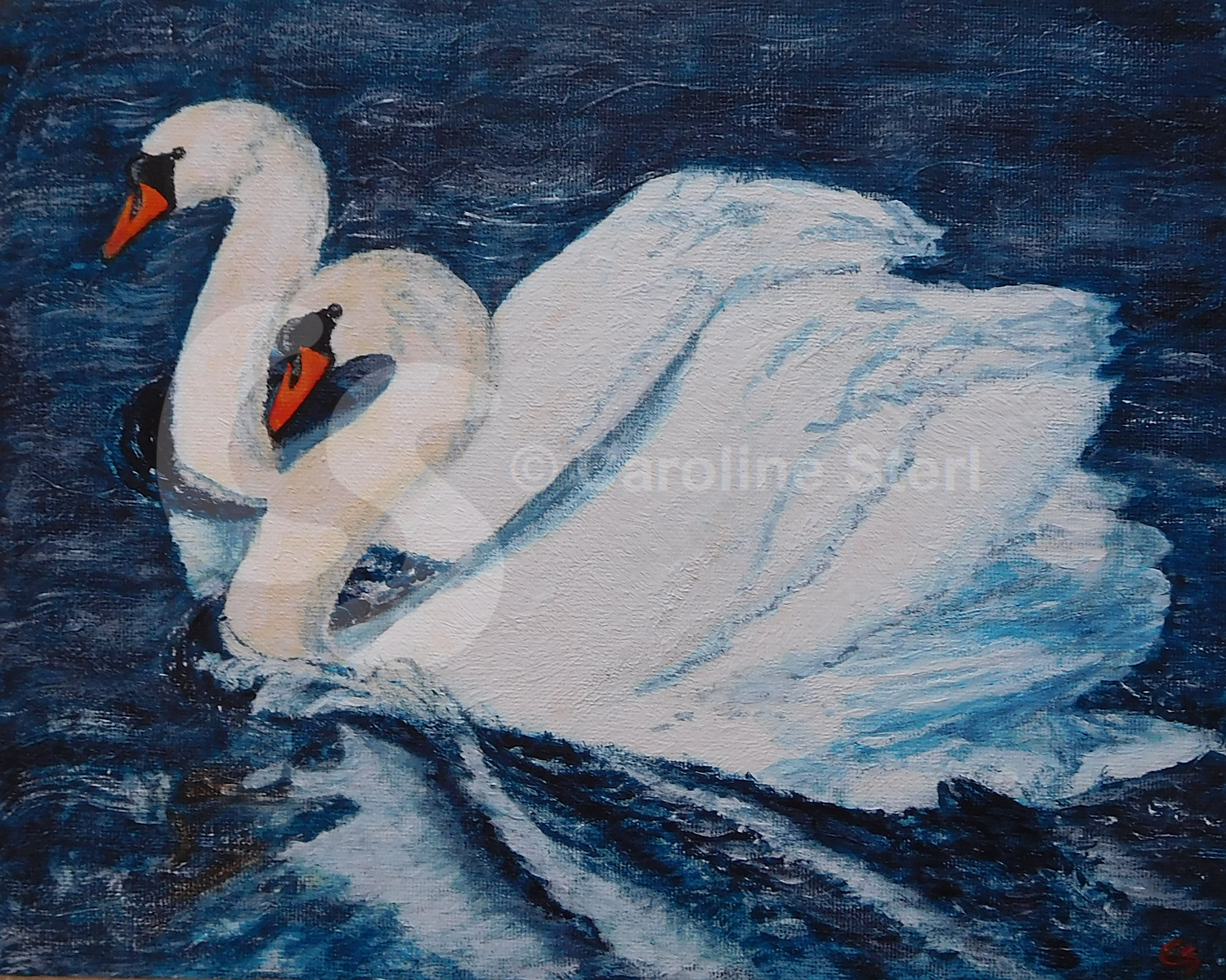 Painting: Two Swans